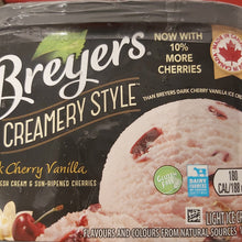Charger l'image dans la galerie, BREYERS - CREME GLACEE VANILLE ET CERISE NOIRE- 1,66L
